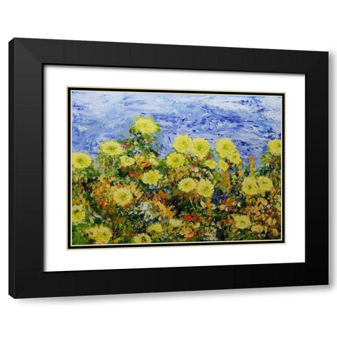 Storm over Summer Garden Black Modern Wood Framed Art Print with Double Matting by Friedlander, Allan