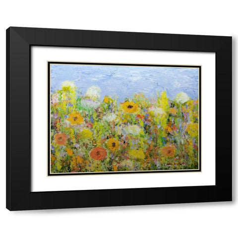 Dandelion Dust Black Modern Wood Framed Art Print with Double Matting by Friedlander, Allan