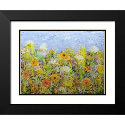 Dandelion Dust Black Modern Wood Framed Art Print with Double Matting by Friedlander, Allan