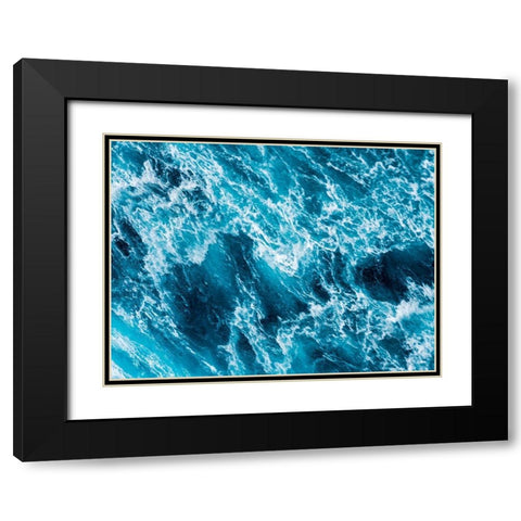 Turbulent Tasman Sea I Black Modern Wood Framed Art Print with Double Matting by Bane, Eva