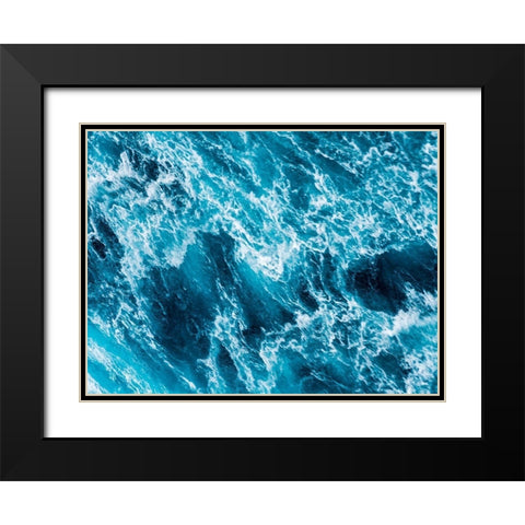 Turbulent Tasman Sea I Black Modern Wood Framed Art Print with Double Matting by Bane, Eva