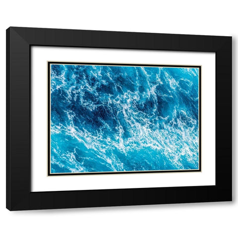 Turbulent Tasman Sea III Black Modern Wood Framed Art Print with Double Matting by Bane, Eva