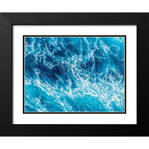 Turbulent Tasman Sea III Black Modern Wood Framed Art Print with Double Matting by Bane, Eva