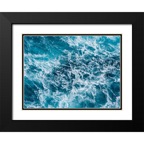 Turbulent Tasman Sea IV Black Modern Wood Framed Art Print with Double Matting by Bane, Eva