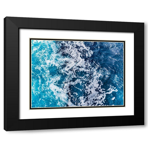 Turbulent Tasman Sea V Black Modern Wood Framed Art Print with Double Matting by Bane, Eva