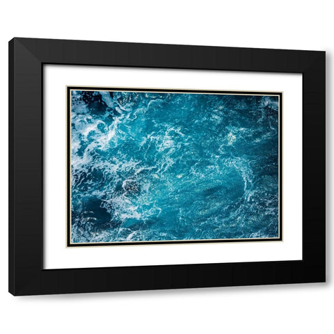 Turbulent Tasman Sea VI Black Modern Wood Framed Art Print with Double Matting by Bane, Eva