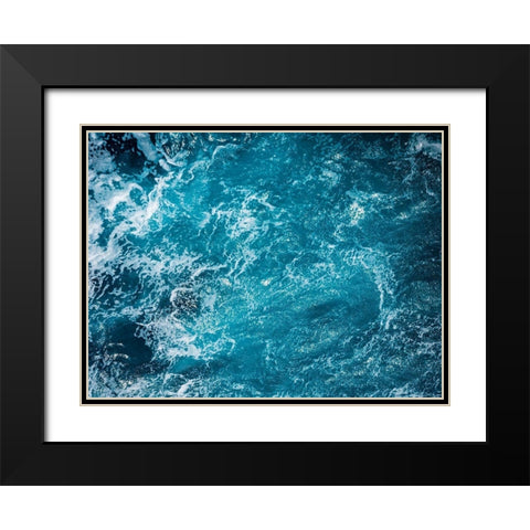 Turbulent Tasman Sea VI Black Modern Wood Framed Art Print with Double Matting by Bane, Eva