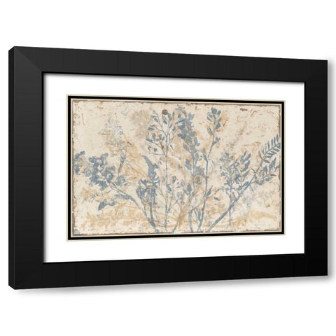 Floral Fan III Black Modern Wood Framed Art Print with Double Matting by Meagher, Megan
