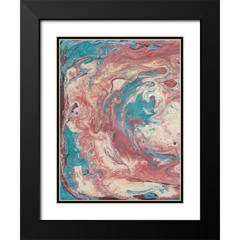 Marbled I Black Modern Wood Framed Art Print with Double Matting by Ludwig, Alicia
