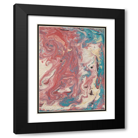 Marbled II Black Modern Wood Framed Art Print with Double Matting by Ludwig, Alicia