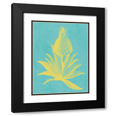 Pineapple Frais I Black Modern Wood Framed Art Print with Double Matting by Vision Studio