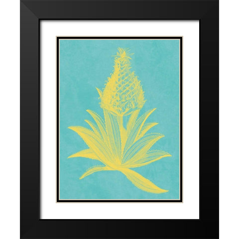 Pineapple Frais I Black Modern Wood Framed Art Print with Double Matting by Vision Studio