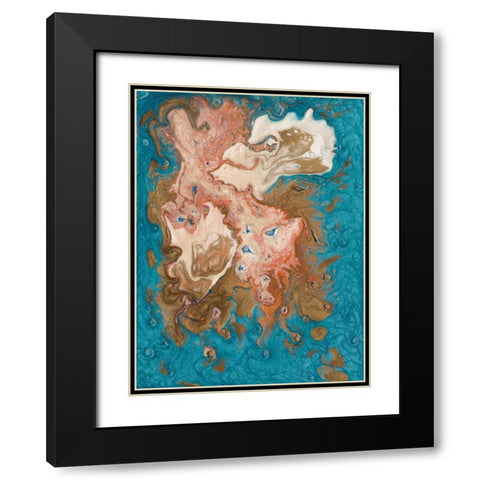 Reef II Black Modern Wood Framed Art Print with Double Matting by Ludwig, Alicia
