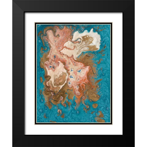 Reef II Black Modern Wood Framed Art Print with Double Matting by Ludwig, Alicia