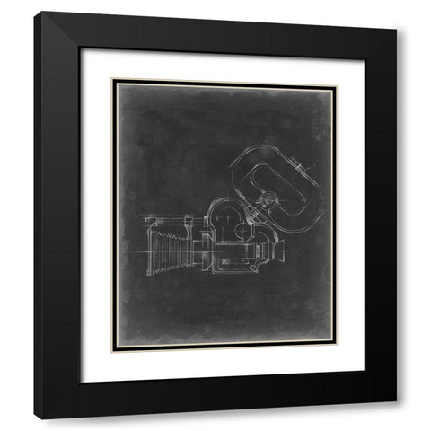 Camera Blueprint V Black Modern Wood Framed Art Print with Double Matting by Harper, Ethan