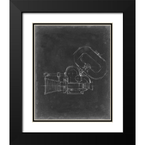Camera Blueprint V Black Modern Wood Framed Art Print with Double Matting by Harper, Ethan