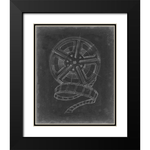 Film and Reel Blueprint II Black Modern Wood Framed Art Print with Double Matting by Harper, Ethan