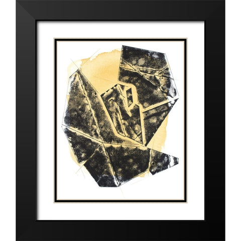 Paloma Abstract I Black Modern Wood Framed Art Print with Double Matting by Delamater, Rob