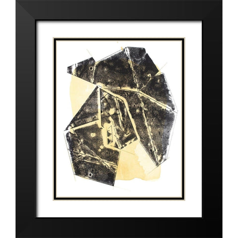 Paloma Abstract II Black Modern Wood Framed Art Print with Double Matting by Delamater, Rob