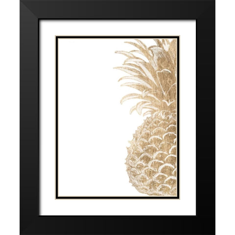 Pineapple Life IV Black Modern Wood Framed Art Print with Double Matting by Studio W