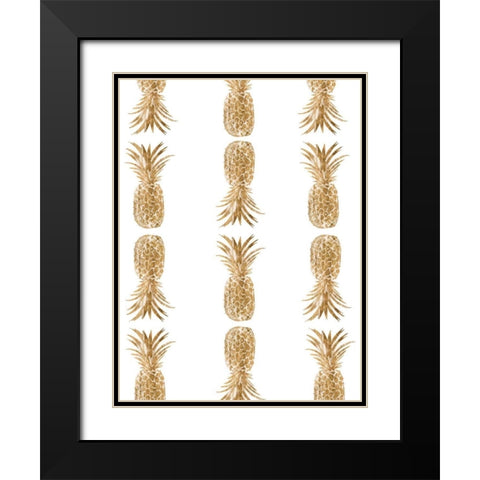 Pineapple Life VI Black Modern Wood Framed Art Print with Double Matting by Studio W
