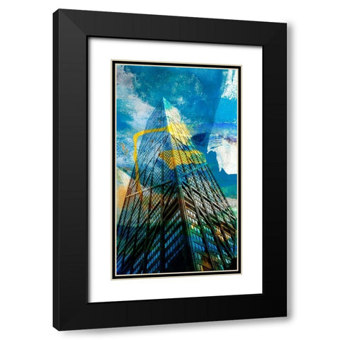 Hancock Building, Chicago Black Modern Wood Framed Art Print with Double Matting by Jasper, Sisa
