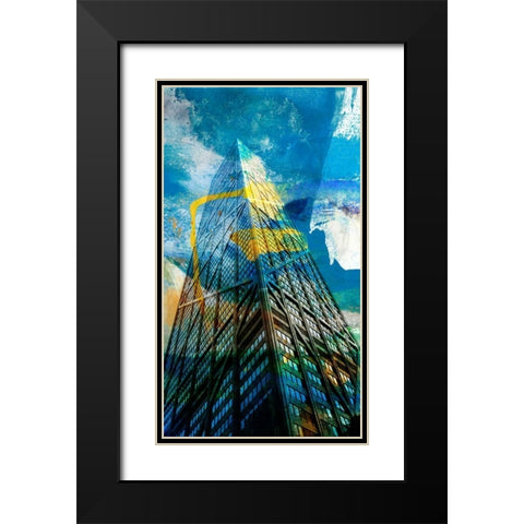 Hancock Building, Chicago Black Modern Wood Framed Art Print with Double Matting by Jasper, Sisa