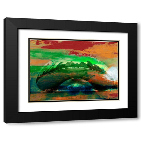 The Bean, Chicago Black Modern Wood Framed Art Print with Double Matting by Jasper, Sisa