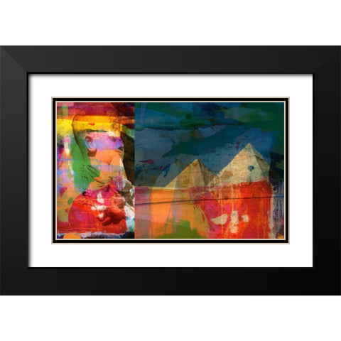 Pharaohs and Pyramids II Black Modern Wood Framed Art Print with Double Matting by Jasper, Sisa