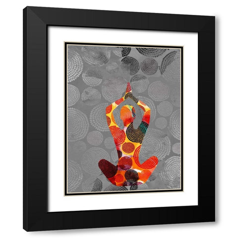 Yoga Pose III Black Modern Wood Framed Art Print with Double Matting by Jasper, Sisa