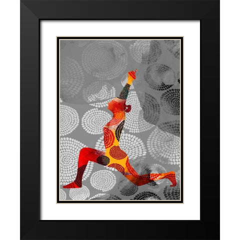 Yoga Pose IV Black Modern Wood Framed Art Print with Double Matting by Jasper, Sisa