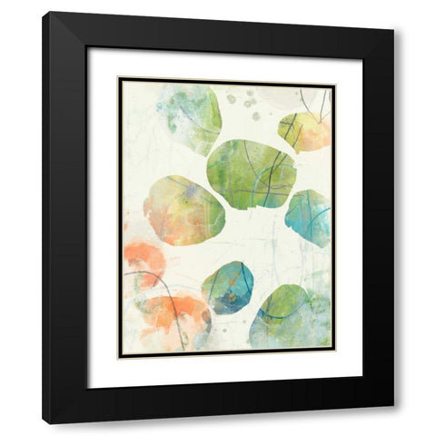 Color Motion III Black Modern Wood Framed Art Print with Double Matting by Vess, June Erica