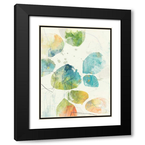 Color Motion IV Black Modern Wood Framed Art Print with Double Matting by Vess, June Erica