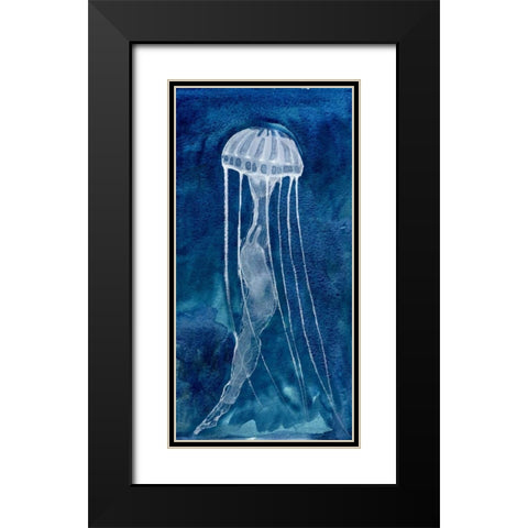 Indigo Nettle I Black Modern Wood Framed Art Print with Double Matting by Ludwig, Alicia