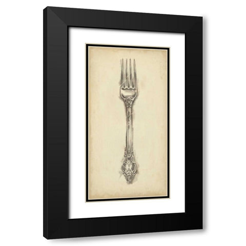 Ornate Cutlery I Black Modern Wood Framed Art Print with Double Matting by Harper, Ethan