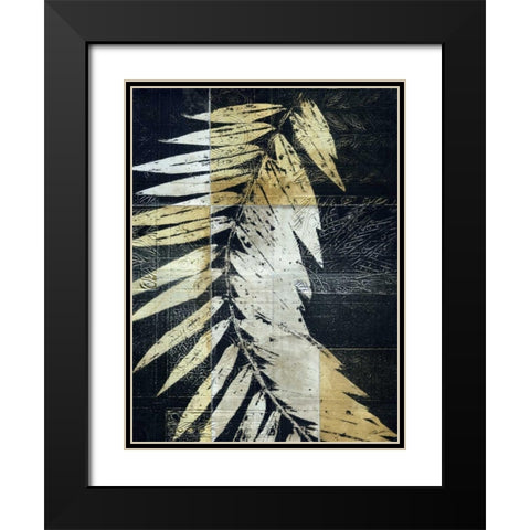 Palm Deco I Black Modern Wood Framed Art Print with Double Matting by Butler, John