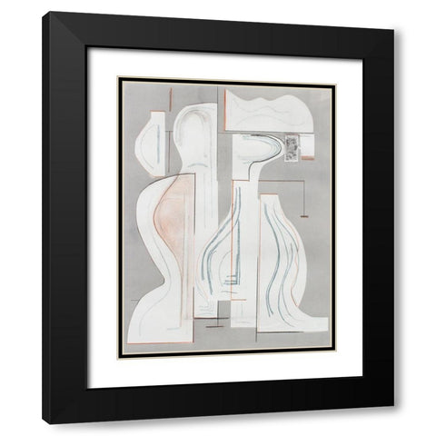 Pottery Forms V Black Modern Wood Framed Art Print with Double Matting by Delamater, Rob
