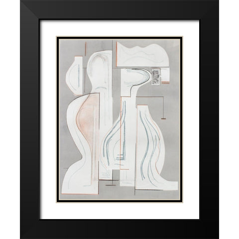 Pottery Forms V Black Modern Wood Framed Art Print with Double Matting by Delamater, Rob