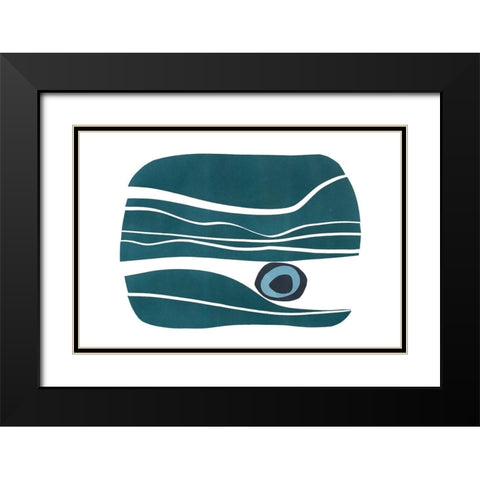 River Stones II Black Modern Wood Framed Art Print with Double Matting by Delamater, Rob
