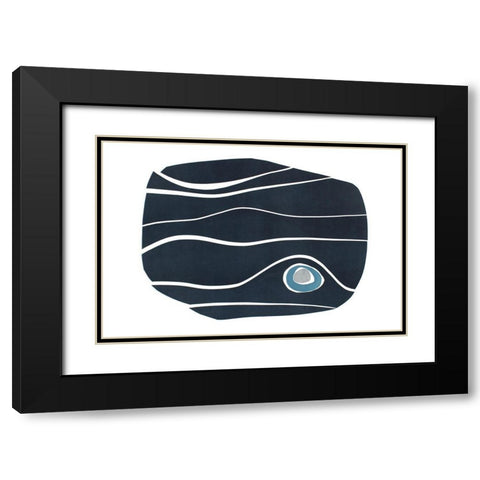 River Stones III Black Modern Wood Framed Art Print with Double Matting by Delamater, Rob