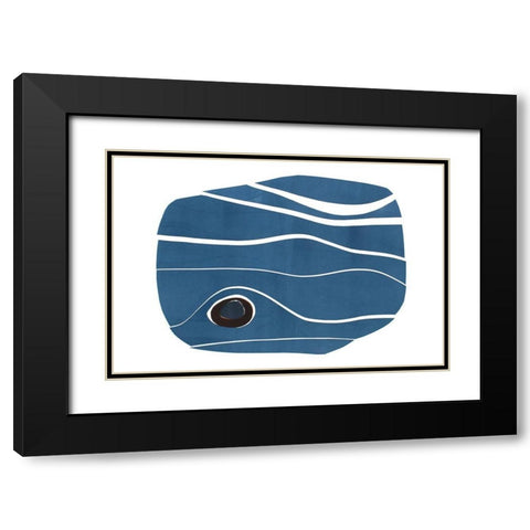 River Stones IV Black Modern Wood Framed Art Print with Double Matting by Delamater, Rob