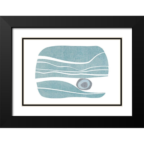 River Stones VIII Black Modern Wood Framed Art Print with Double Matting by Delamater, Rob