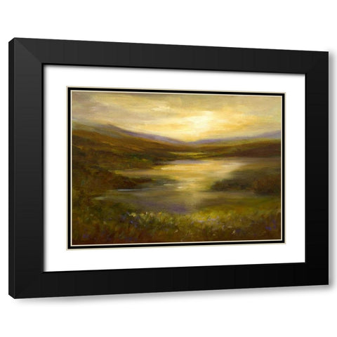 The Glimmer Black Modern Wood Framed Art Print with Double Matting by Finch, Sheila