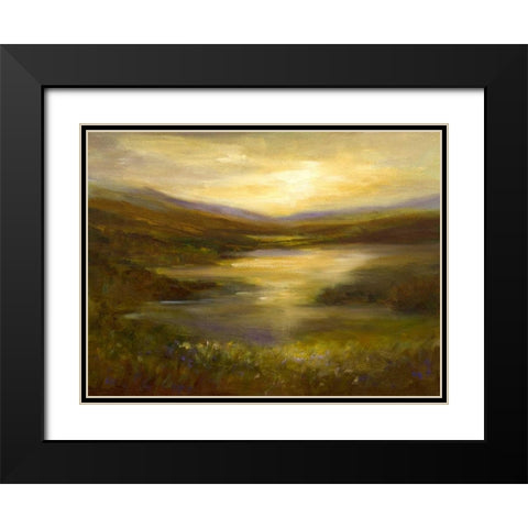 The Glimmer Black Modern Wood Framed Art Print with Double Matting by Finch, Sheila