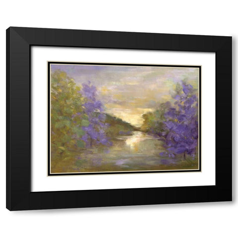 Tranquil Waters Black Modern Wood Framed Art Print with Double Matting by Finch, Sheila