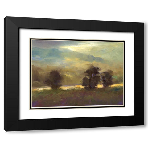 Passing Showers Black Modern Wood Framed Art Print with Double Matting by Finch, Sheila