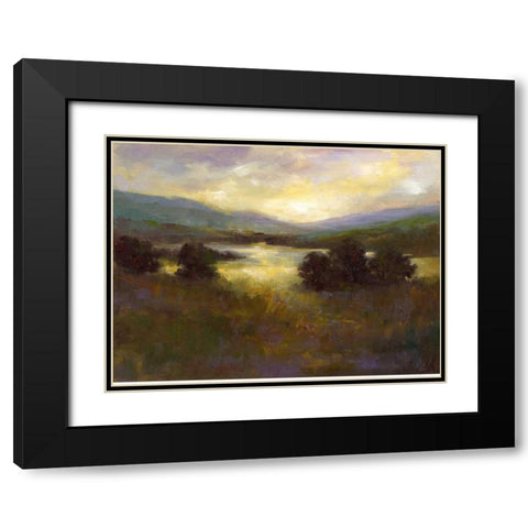 Beyond the Valley Black Modern Wood Framed Art Print with Double Matting by Finch, Sheila