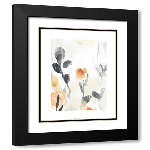 Garden Flow I Black Modern Wood Framed Art Print with Double Matting by Vess, June Erica