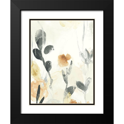 Garden Flow I Black Modern Wood Framed Art Print with Double Matting by Vess, June Erica