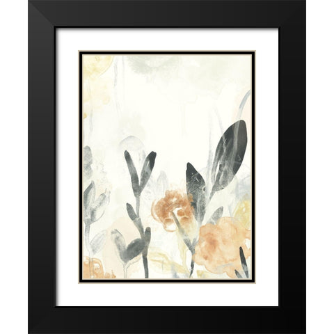 Garden Flow II Black Modern Wood Framed Art Print with Double Matting by Vess, June Erica
